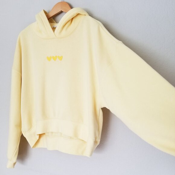 Reflex Love You Like A Summer Sunset Hoodie Sweatshirt L Butter Yellow Fleece - Picture 14 of 15